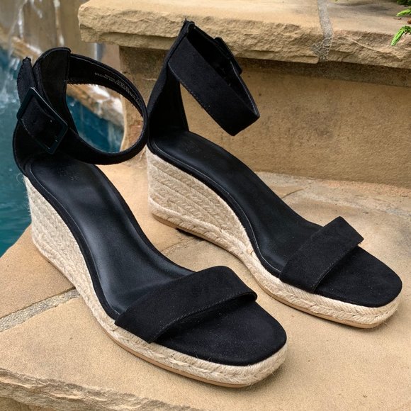 H&M Shoes - H&M Espadrille Faux Suede Wedge Sandals